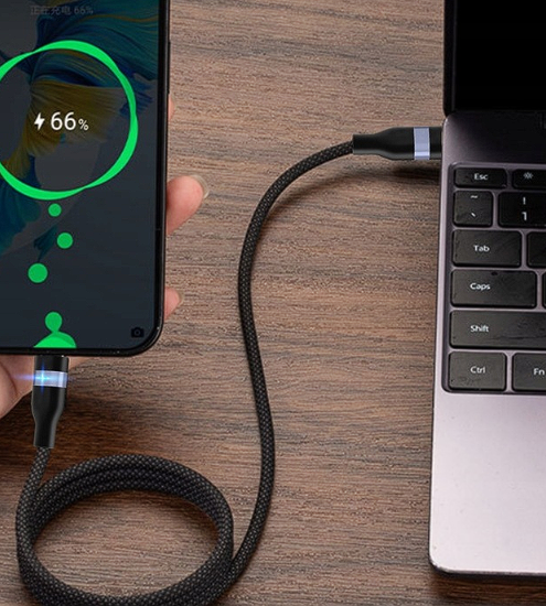 Szybki Kabel USB-C / USB-C Typu C 240W 5A QC 4.0 PD 2M DO ŁADOWANIA LAPTOPA